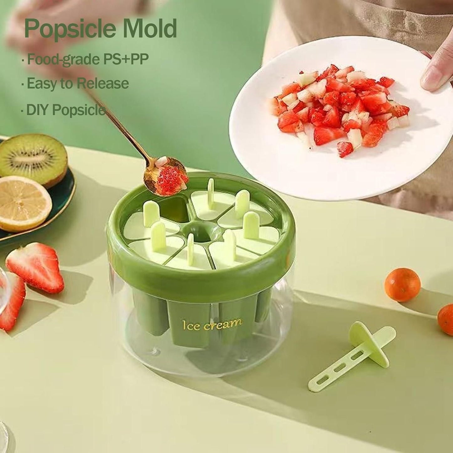 Reusable DIY 8 Pieces Ice Pop Mold