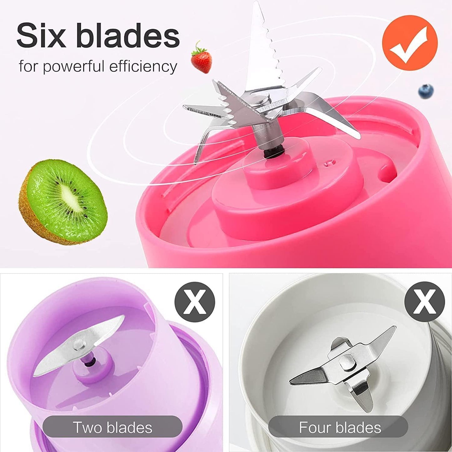 Portable Electric 6 Blade USB Juice Maker