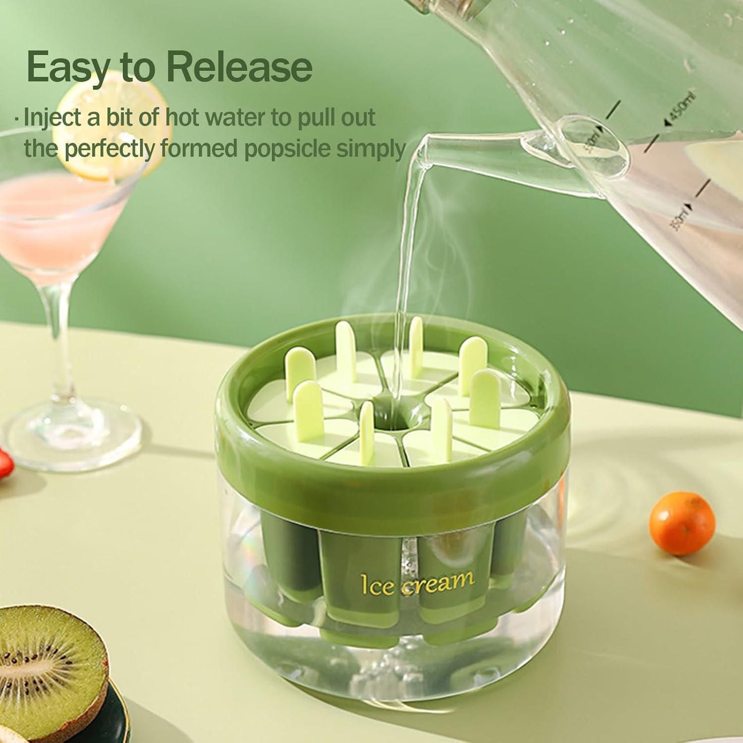 Reusable DIY 8 Pieces Ice Pop Mold