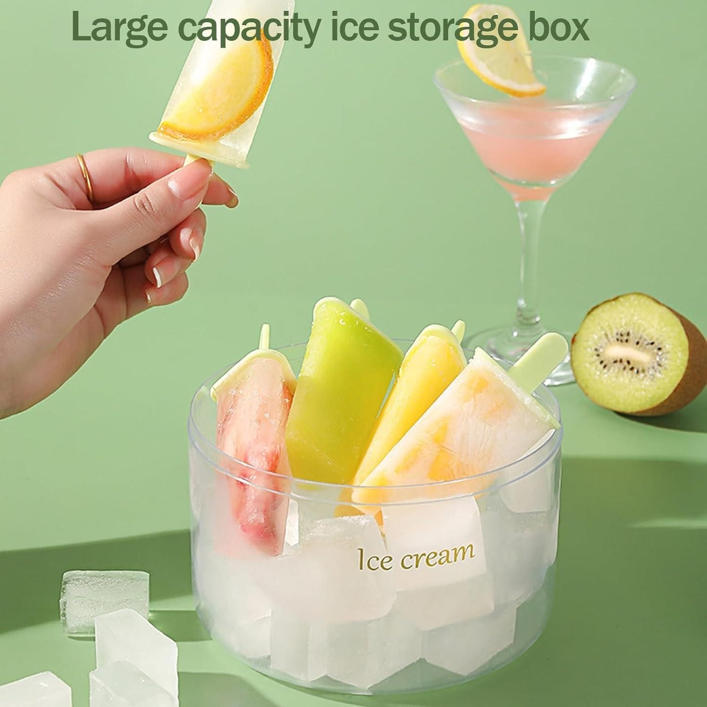 Reusable DIY 8 Pieces Ice Pop Mold