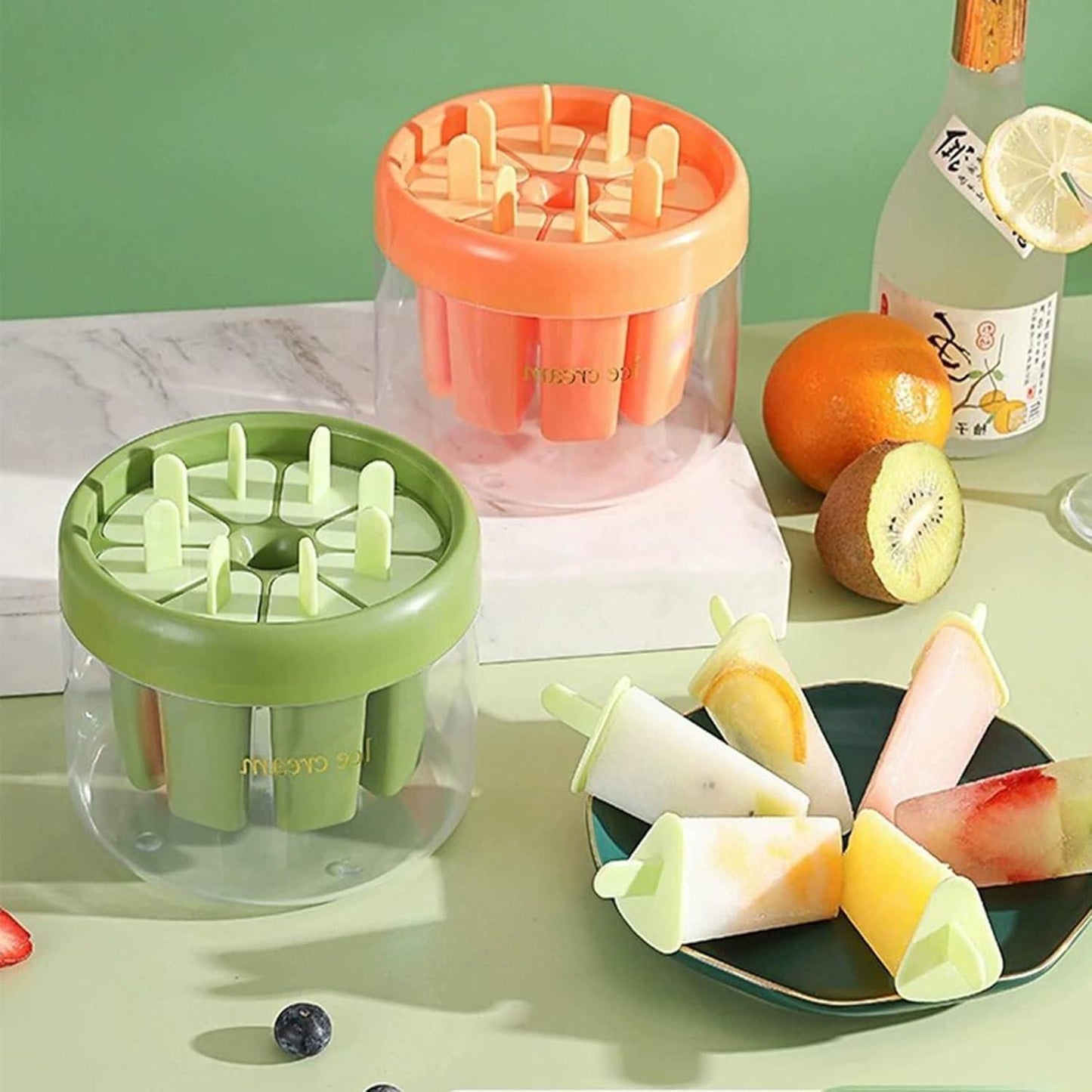 Reusable DIY 8 Pieces Ice Pop Mold